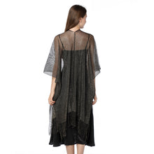 Load image into Gallery viewer, Black &amp; Gold Shimmer Cardigan Kimono