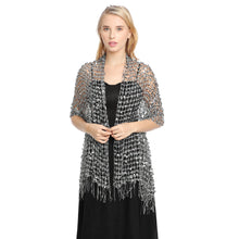 Load image into Gallery viewer, Grey Sequin Scarf