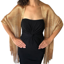 Load image into Gallery viewer, Copper Gold Shimmer Shawl