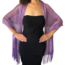 Load image into Gallery viewer, Purple Shimmer Shawl