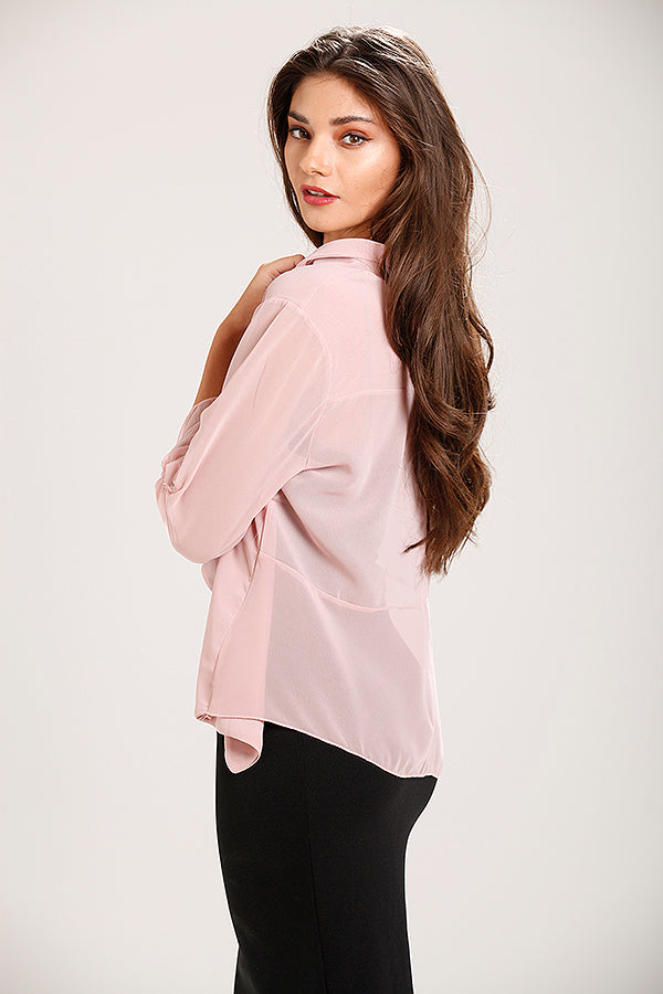 Pink chiffon outlet jacket