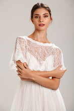 Load image into Gallery viewer, Ivory Lace Wedding Bridal Shawl Capelet Style-3