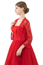Load image into Gallery viewer, Scarlet Red Lace Open Cardigan