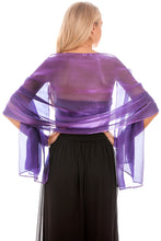 Load image into Gallery viewer, Purple Silky Wedding Wrap