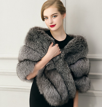 Faux sales fur shawl