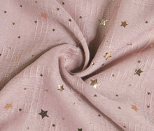 Load image into Gallery viewer, Dusky Pink &amp; Rose Gold Star Print Scarf
