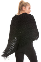 Load image into Gallery viewer, Black Sequin Poncho