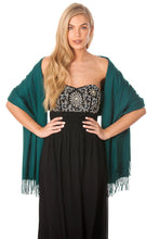 Load image into Gallery viewer, Emerald Cashmere Pashmina Shawl Scarf