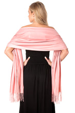 Load image into Gallery viewer, Soft Pink Cashmere Pashmina Shawl Scarf