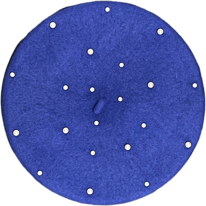 Royal Blue Pearl Beret