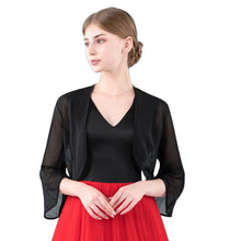 Load image into Gallery viewer, Black Chiffon Cardigan S-M