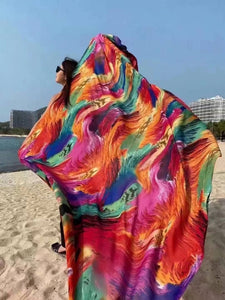 Brightly Coloured Large Beach Sarong