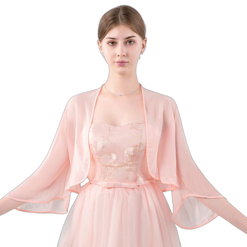 Pink Chiffon Formal Cardigan