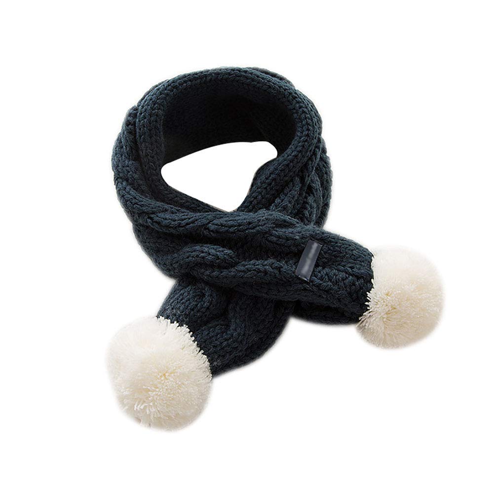 Kids Cable Knit Pom Pom Snood Scarf