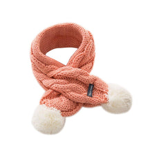 Load image into Gallery viewer, Kids Cable Knit Pom Pom Snood Scarf
