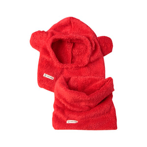 Baby Kids Teddy Bear Fleece Hat & Snood Set