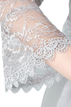 Load image into Gallery viewer, Silver Grey Lace Open Cardigan
