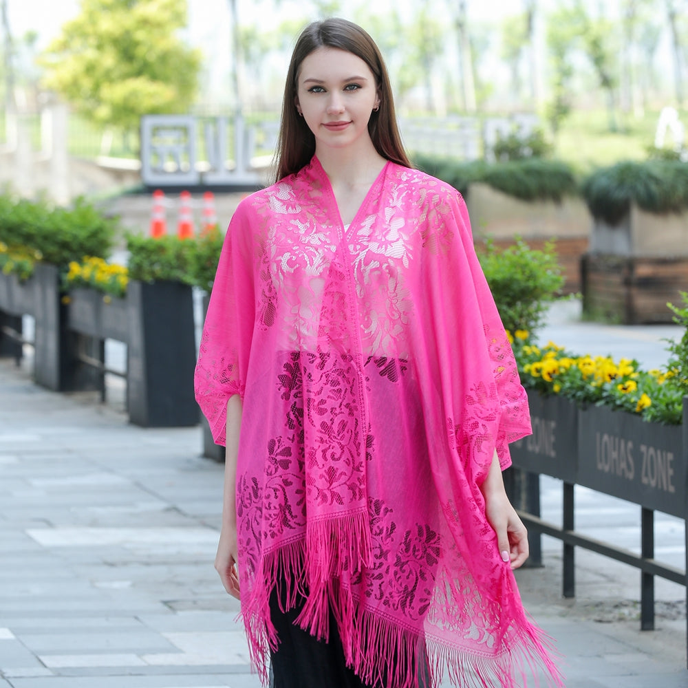 Hot pink deals kimono cardigan