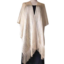 Load image into Gallery viewer, Champagne Gold Shimmer Sparkly Kimono Style Cardigan
