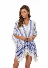 Load image into Gallery viewer, Blue Patterned Kimono