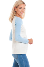 Load image into Gallery viewer, Blue Baseball Maternity &amp; Breastfeeding Top