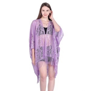 Purple Lace Kimono