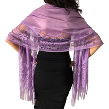 Load image into Gallery viewer, Purple Lace Pashmina
