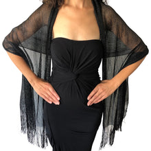 Load image into Gallery viewer, Black Shimmer Shawl