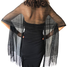 Load image into Gallery viewer, Black Shimmer Shawl