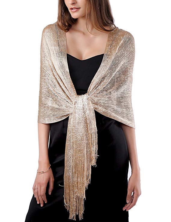 champagne shawl wedding