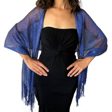 Load image into Gallery viewer, Cobalt Blue Shimmer Shawl