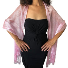 Load image into Gallery viewer, Light Pink Shimmer Shawl