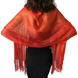 Red Shimmer Shawl