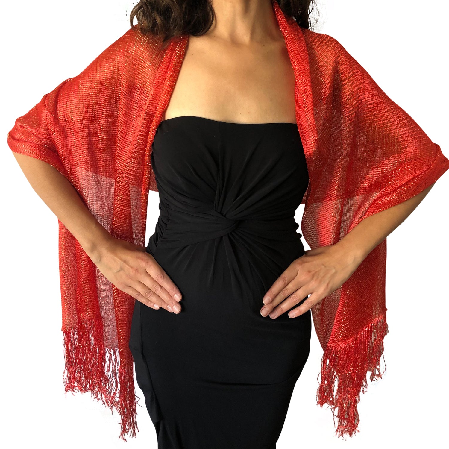 Black sales shimmer scarf