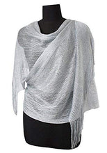 Load image into Gallery viewer, Light Silver Shimmer Shawl