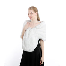 Load image into Gallery viewer, White Fur Shawl With Collar
