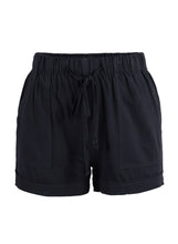 Load image into Gallery viewer, Womens Linen Feel Black Shorts