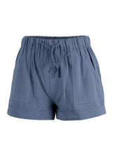 Load image into Gallery viewer, Womens Linen Feel Blue Shorts
