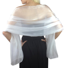 Load image into Gallery viewer, White Silky Wedding Wrap