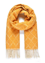 Load image into Gallery viewer, Womens Jacquard Woven Blanket Yellow Scarf