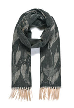 Load image into Gallery viewer, Black Snowdrop Large Winter Scarf