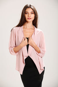 Pink Chiffon Jacket Style Cardigan