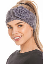 Load image into Gallery viewer, Women&#39;s Knitted Ear Warmer Headband With Flower