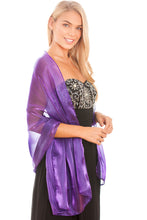 Load image into Gallery viewer, Purple Silky Wedding Wrap