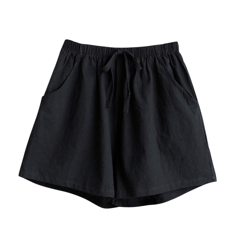 Womens Loose Fit Black Shorts