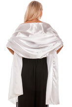 Load image into Gallery viewer, White Satin Wedding Wrap