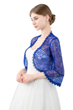 Load image into Gallery viewer, Cobalt Blue Lace Open Cardigan