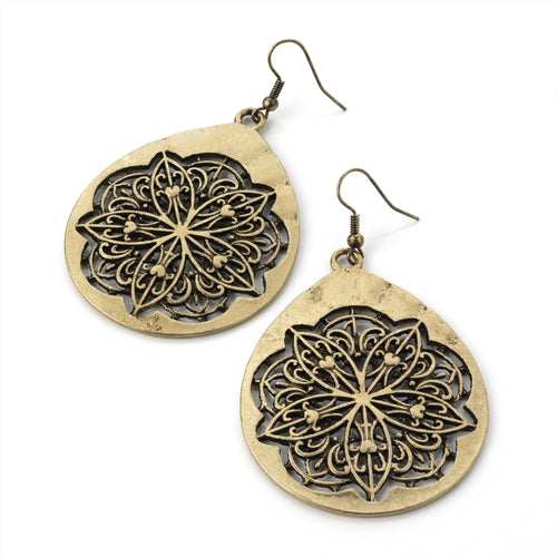 Burnished Gold Effect Earrings