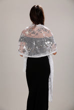 Load image into Gallery viewer, Silver Sequin Shawl