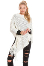 Load image into Gallery viewer, White Sequin Poncho